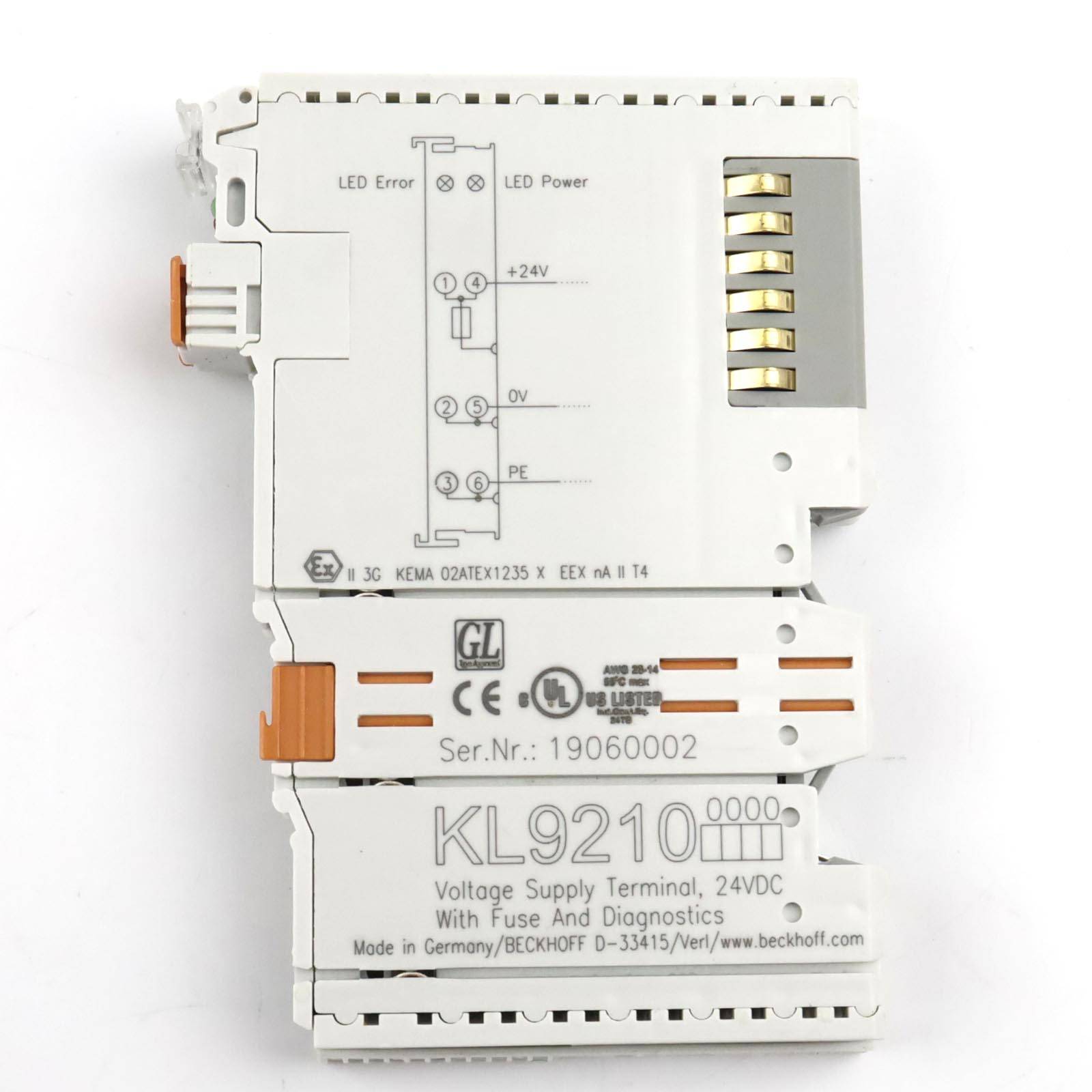 BECKHOFF Potenzialeinspeiseklemme (KL9210)