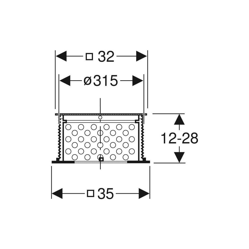 Geberit Pluvia Ergänzungsset begehbar, 315mm, Edelstahl, 359504001