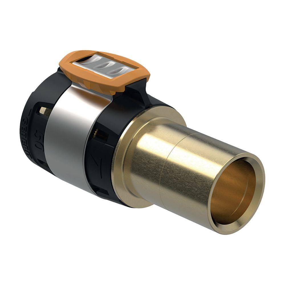 Geberit FlowFit Übergang auf Mapress, mit Einschubende, D 63mm, D1 54mm, Rotguss bleifrei