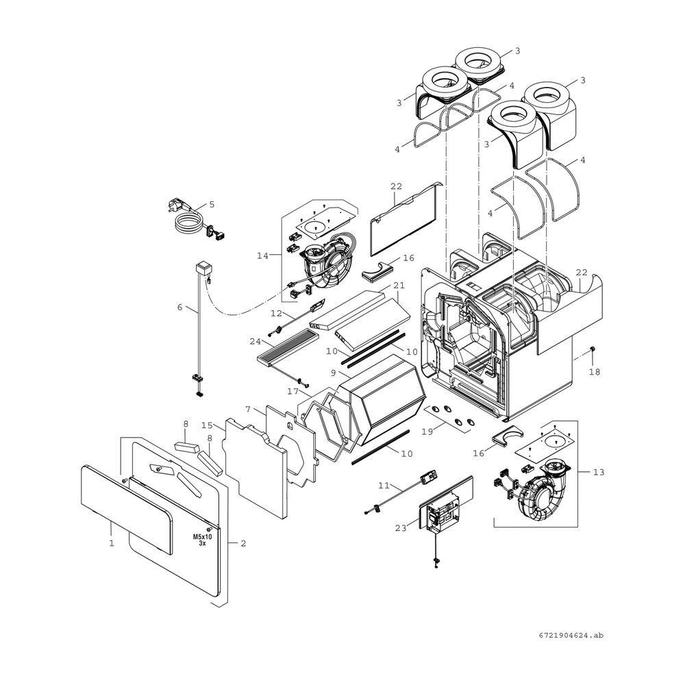 Bosch Wohnungslüftungsgerät Vent V5001 C 260E, 260m3/h, mit Enthalpiewärmetauscher