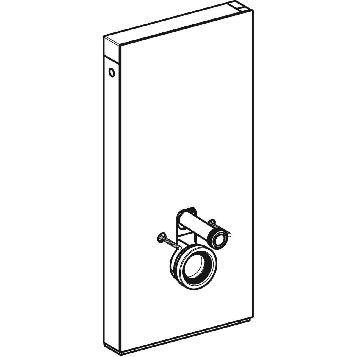 Geberit Monolith Sanitärmodul für Wand-WC, Höhe 101cm, Frontverkleidung aus Glas mint, Aluminium