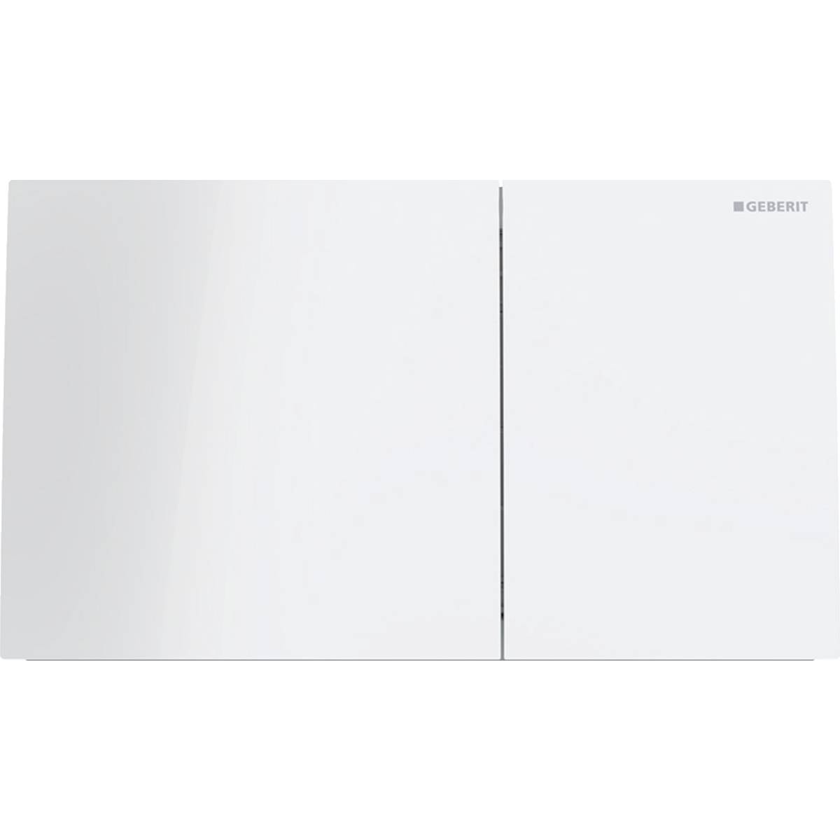 Geberit Drückerplatte Sigma70, 2-Mengen-Spülung Square Breite 25cm, Glas, Weiß