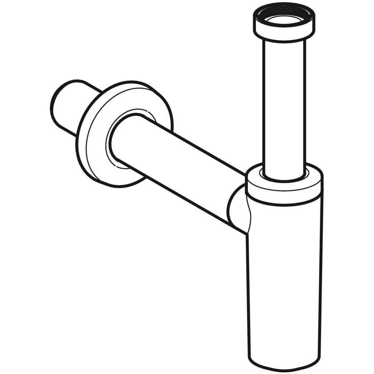 Geberit Direktsiphon für Waschtisch, d32, schwarz matt, 1 Stk.