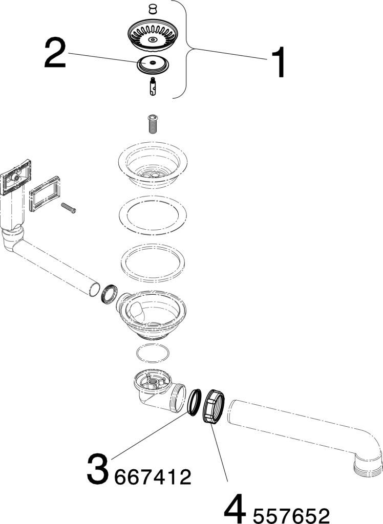 Viega Ablaufventilset 7139.151, Kunststoff, Weiß