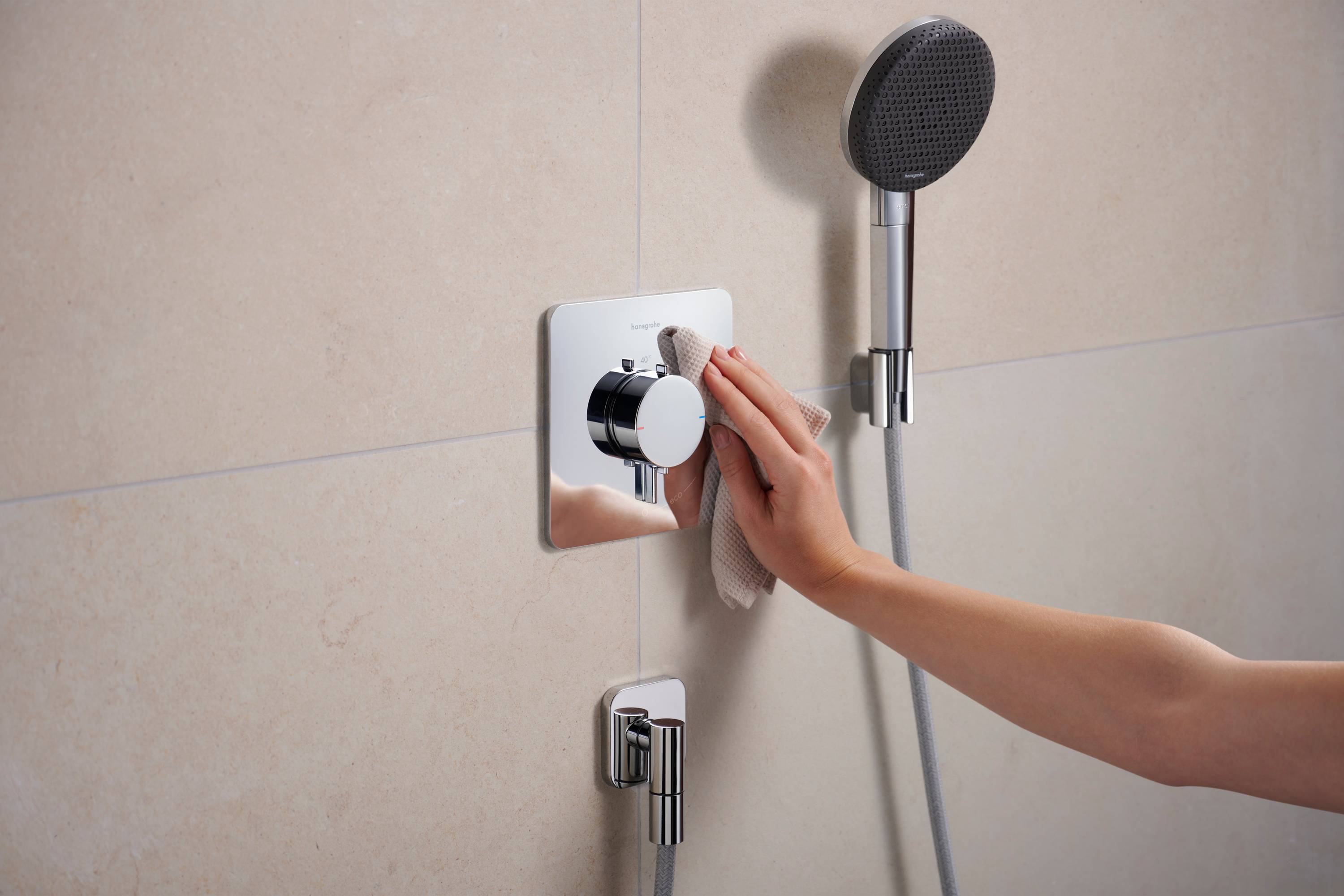 hansgrohe Ecostat Comfort Q Thermostat Unterputz für 1 Verbraucher, Chrom