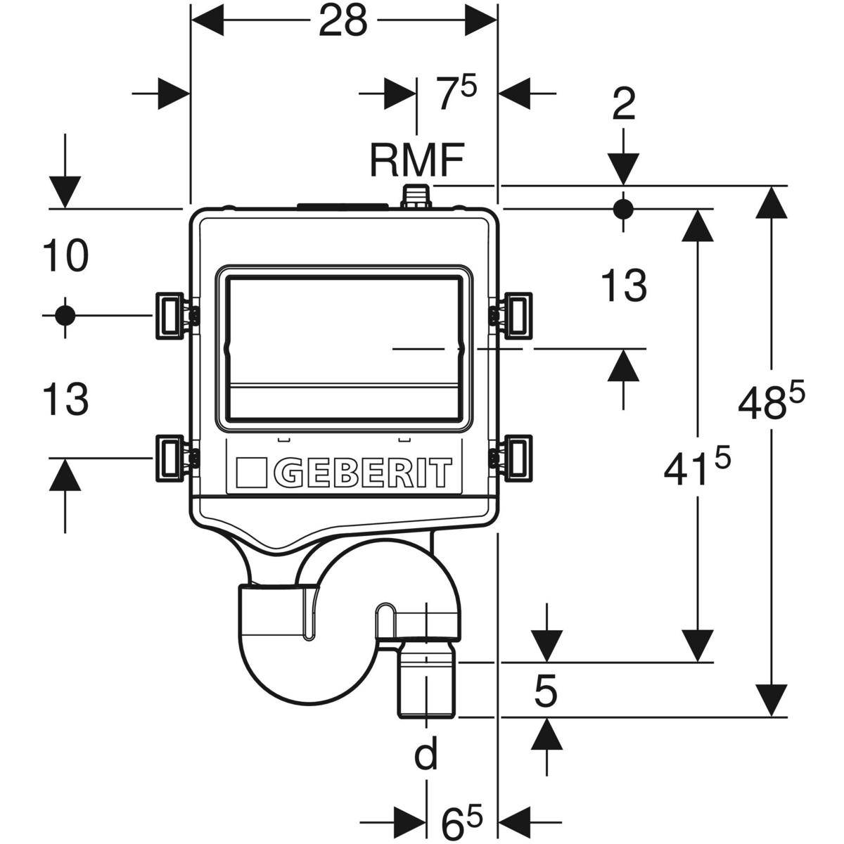 Geberit Hygienespuelung HS30, 1 Wasseranschl. ohne Schnittstellen, ohne Sensorik, 1 Stk.