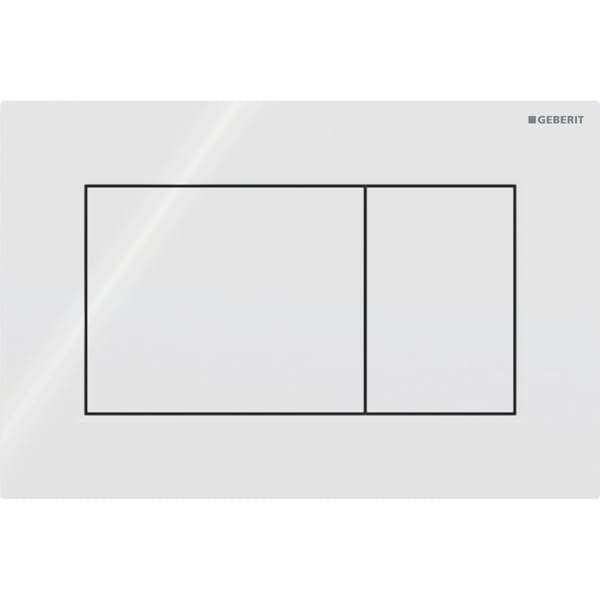 Geberit Betätigungsplatte Sigma01, 2-Menge square, Kunststoff weiss, 1 Stk.