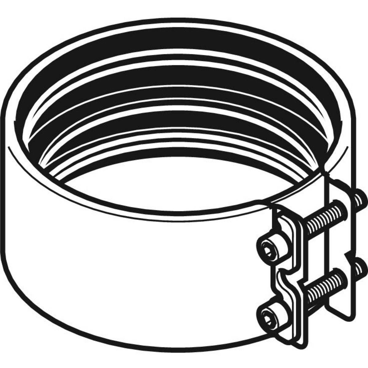 Geberit Übergangs-Spannverbinder d75 Edelstahl 359434, 1 Stk.