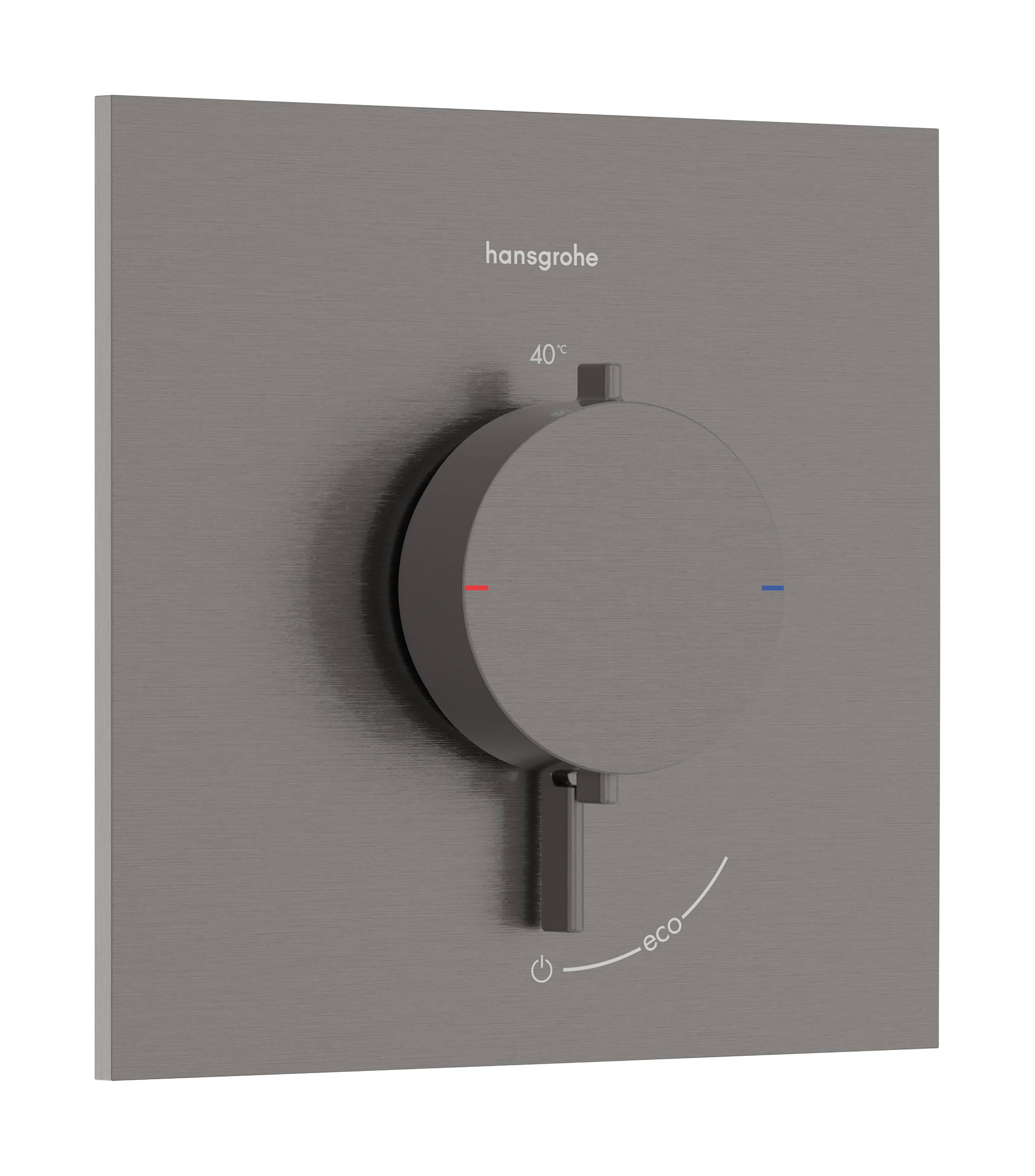 hansgrohe Ecostat Comfort E Thermostat Unterputz für 1 Verbraucher, Brushed Black Chrome