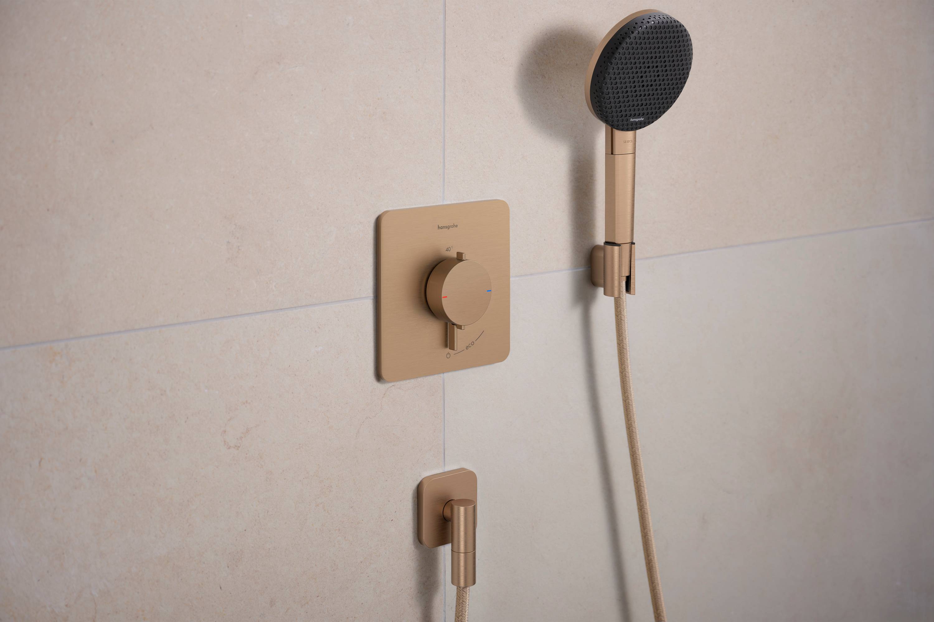 hansgrohe Ecostat Comfort Q Thermostat Unterputz für 1 Verbraucher, Brushed Bronze