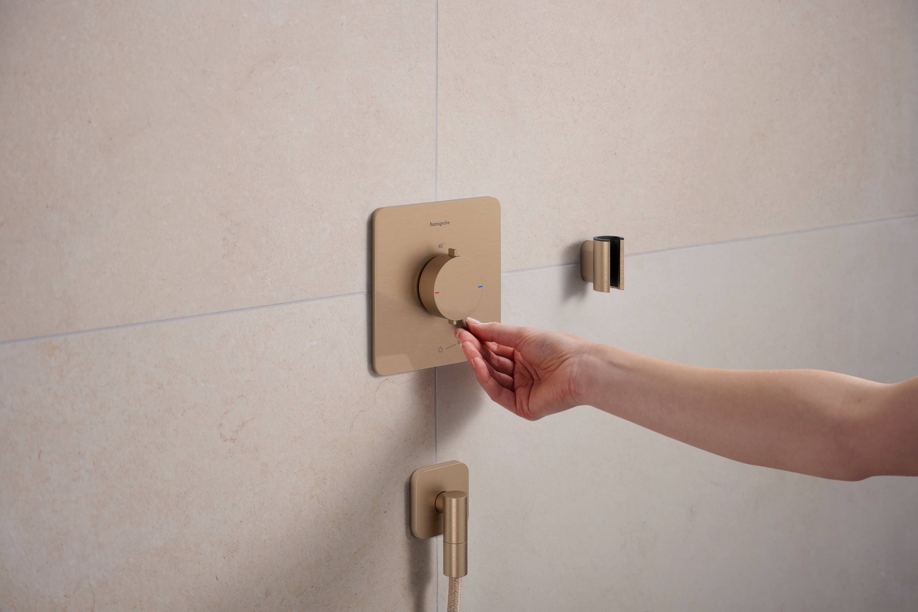 hansgrohe Ecostat Comfort Q Thermostat Unterputz für 1 Verbraucher, Brushed Bronze