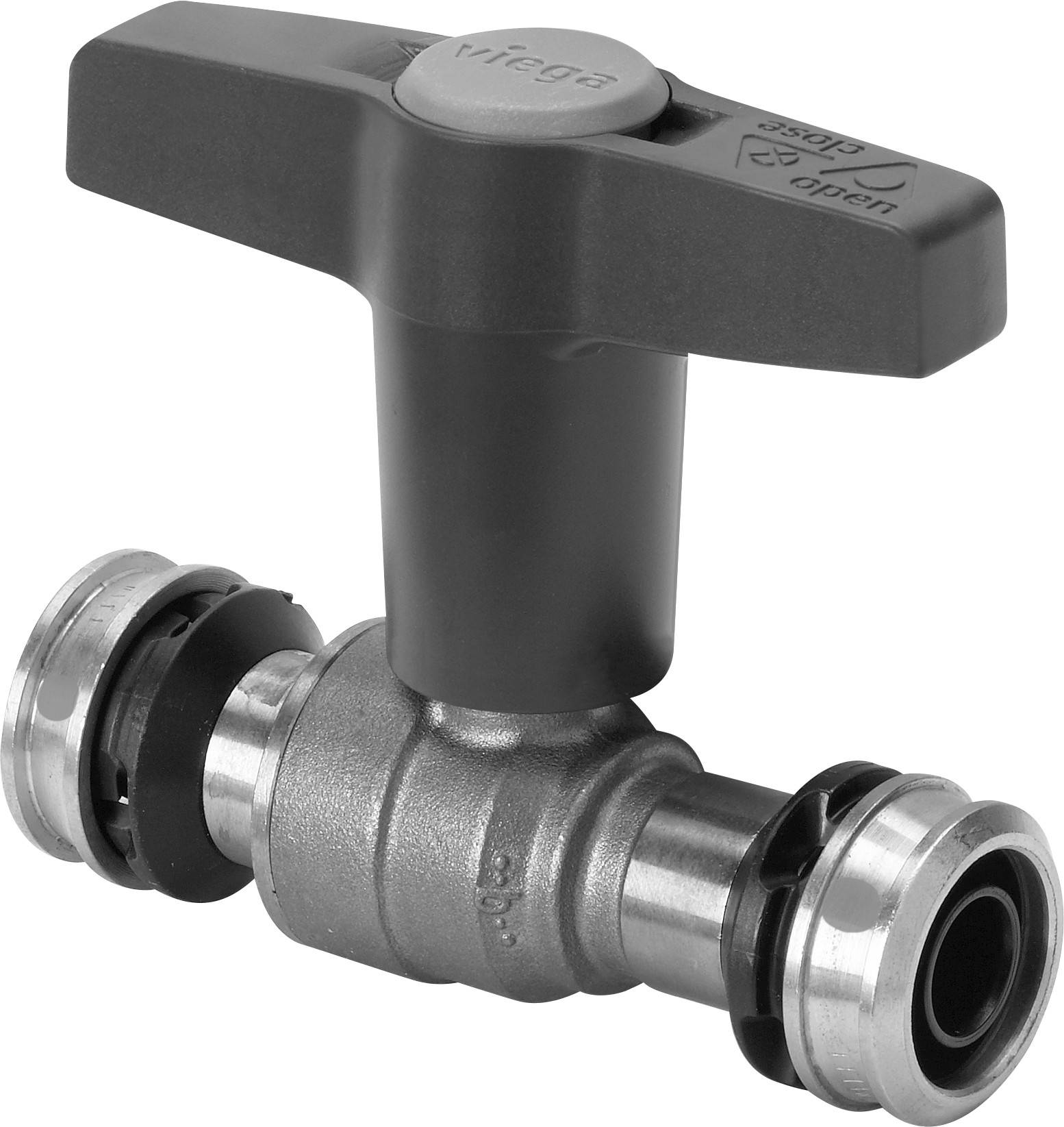 Viega Easytop XL Kugelhahn mit SC-Contur 5375, d. 25mm, Siliziumbronze