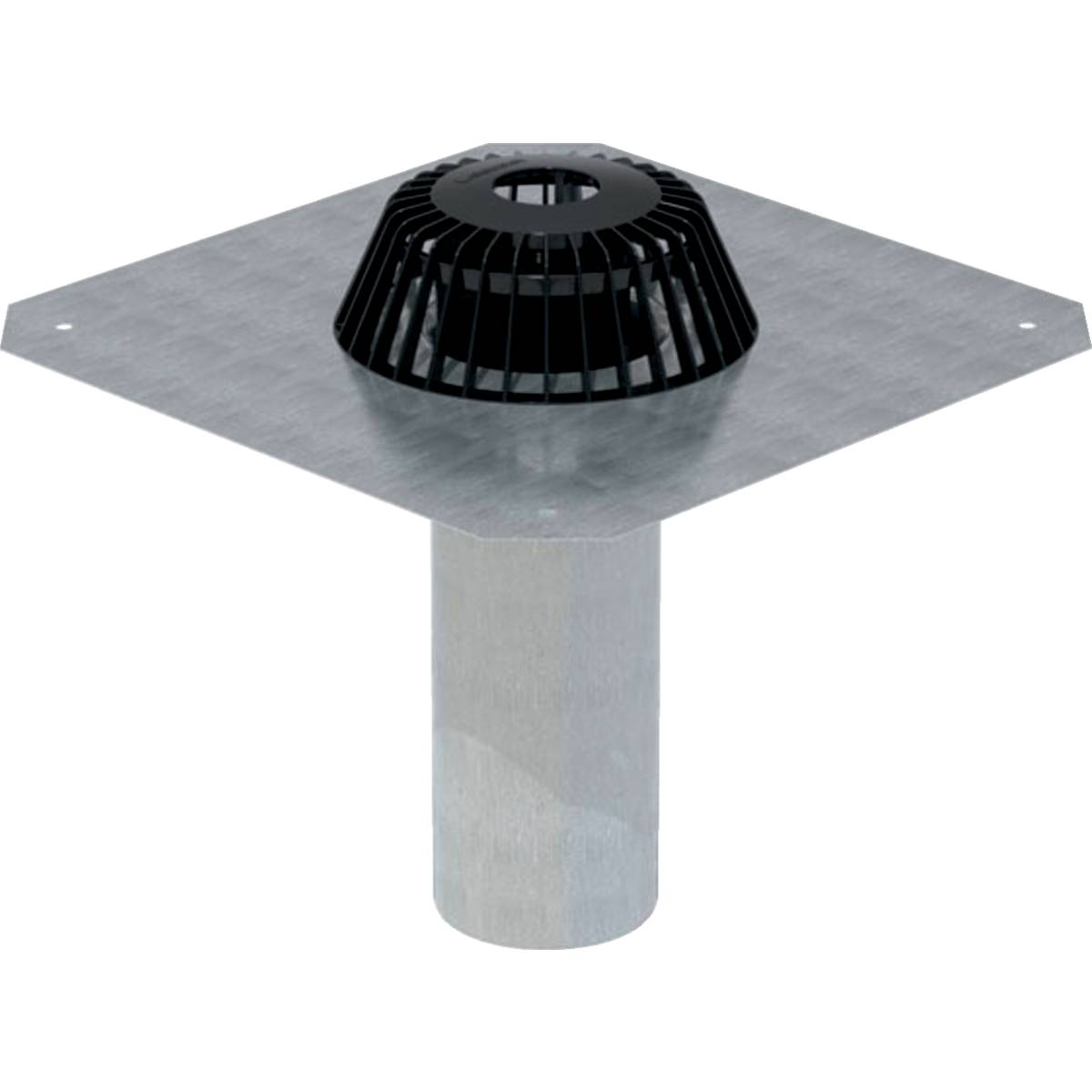 Geberit Dachwassereinlauf konventionell 6 l/s d110mm, Bitumen, 6 l/s, Anschlussblech, 1 Stk.