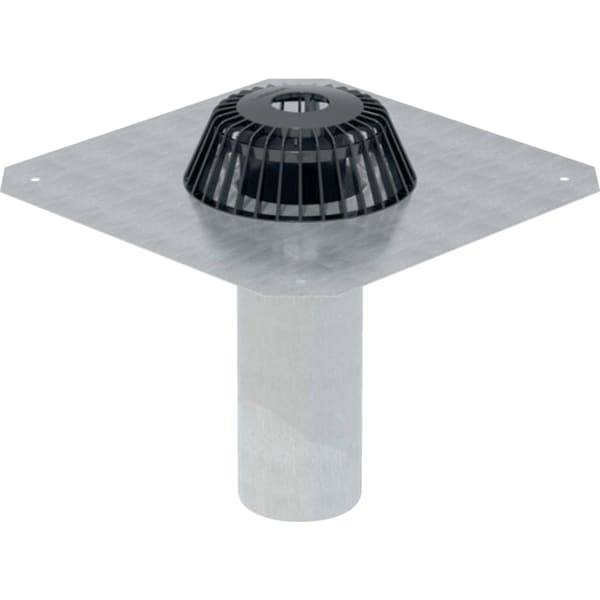 Geberit Dachwassereinlauf konventionell 6 l/s d110mm, Bitumen, 6 l/s, Anschlussblech, 1 Stk.