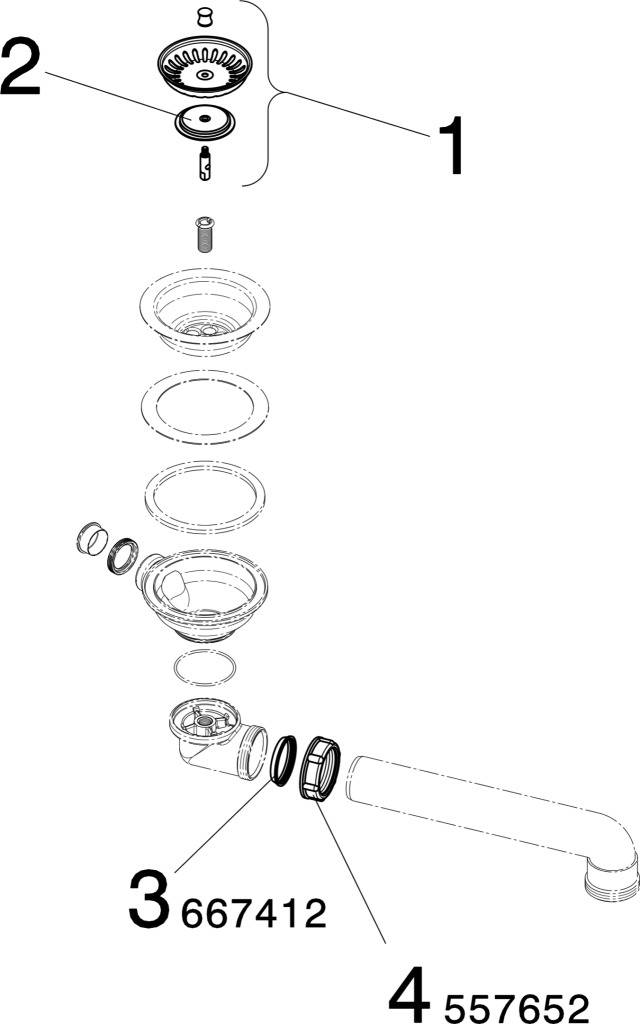 Viega Ablaufventilset 7139.15, Kunststoff, Weiß