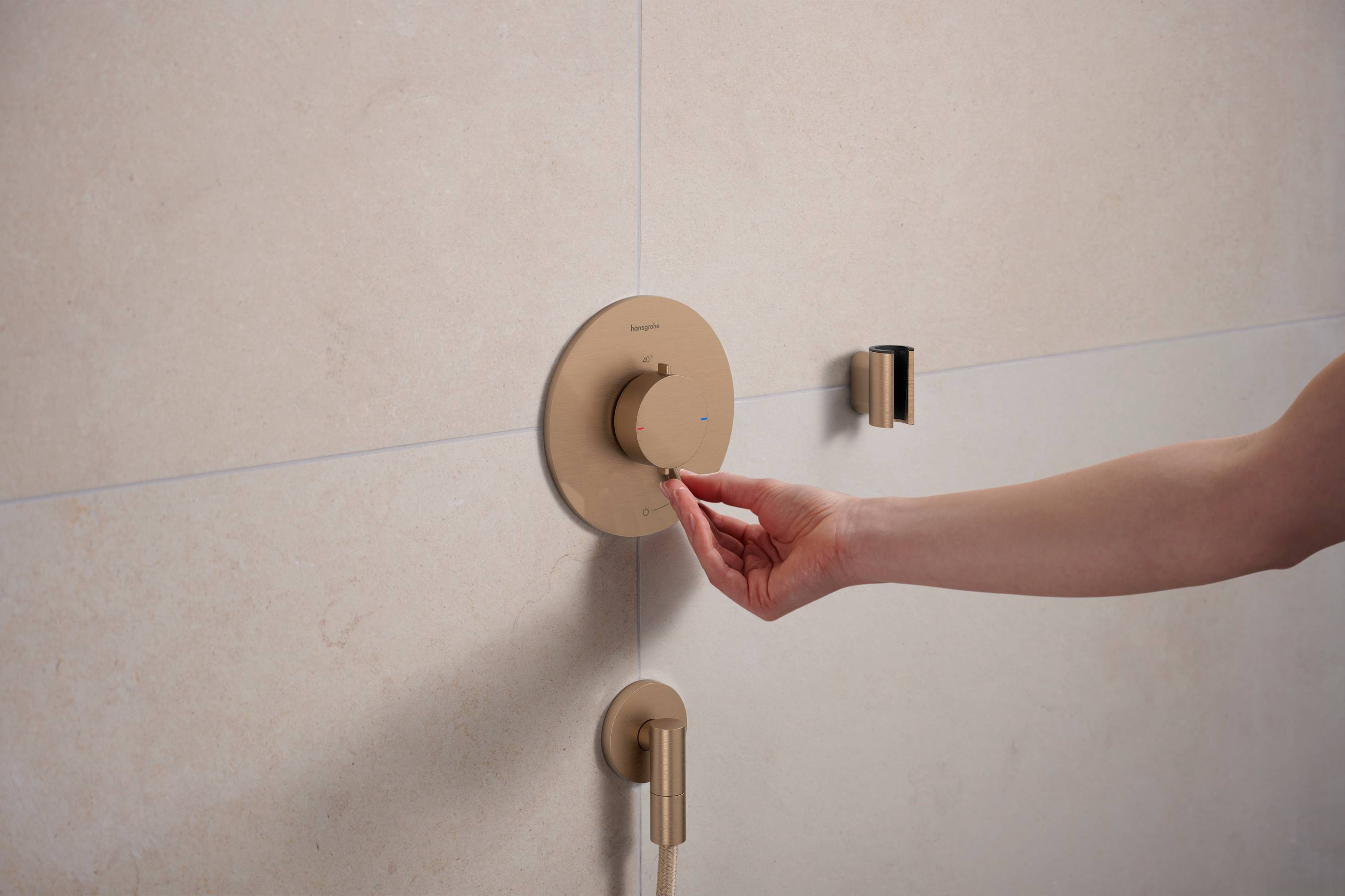 hansgrohe Ecostat Comfort S Thermostat Unterputz für 1 Verbraucher, Brushed Bronze