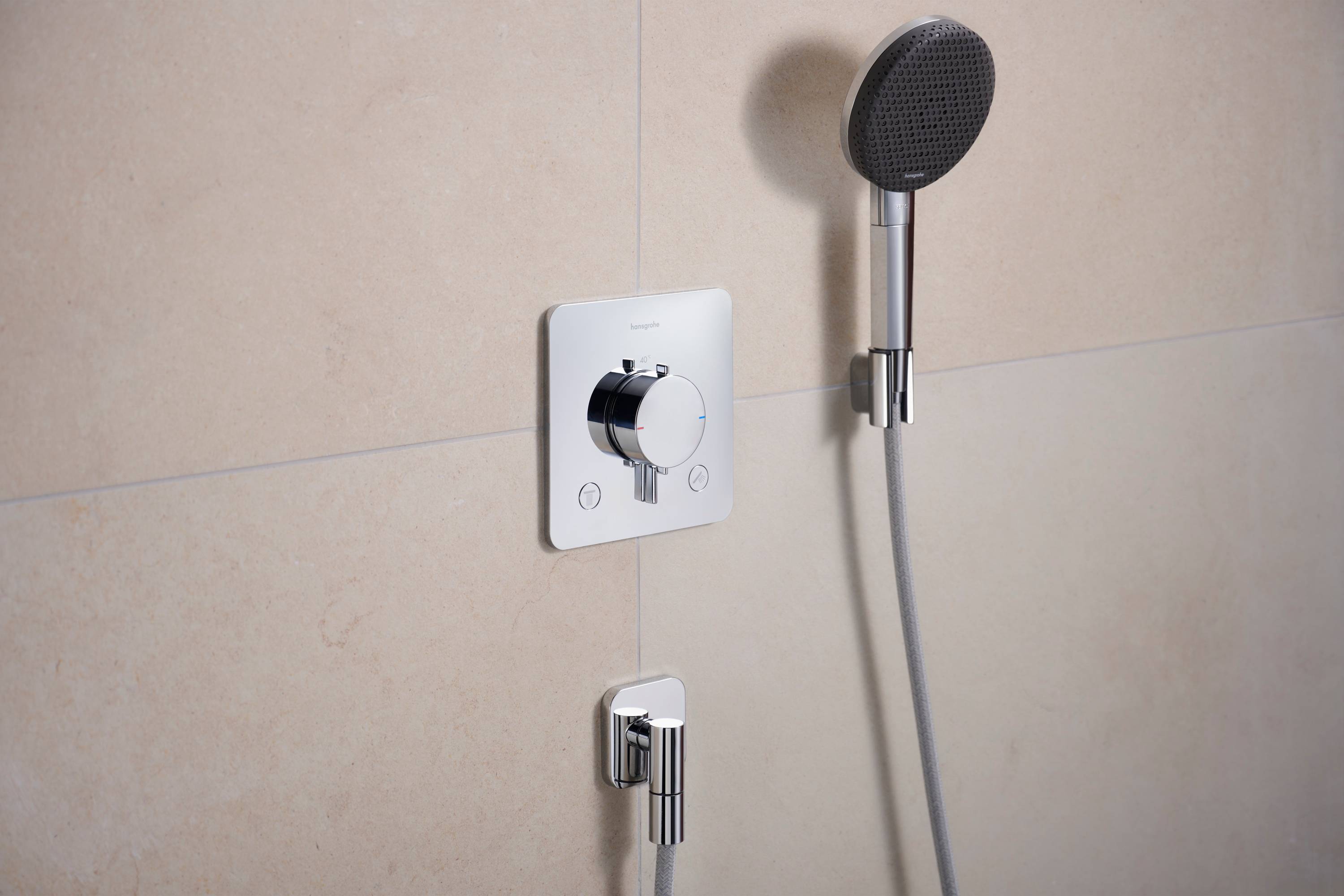 hansgrohe Ecostat Comfort Q Thermostat Unterputz für 2 Verbraucher, Chrom