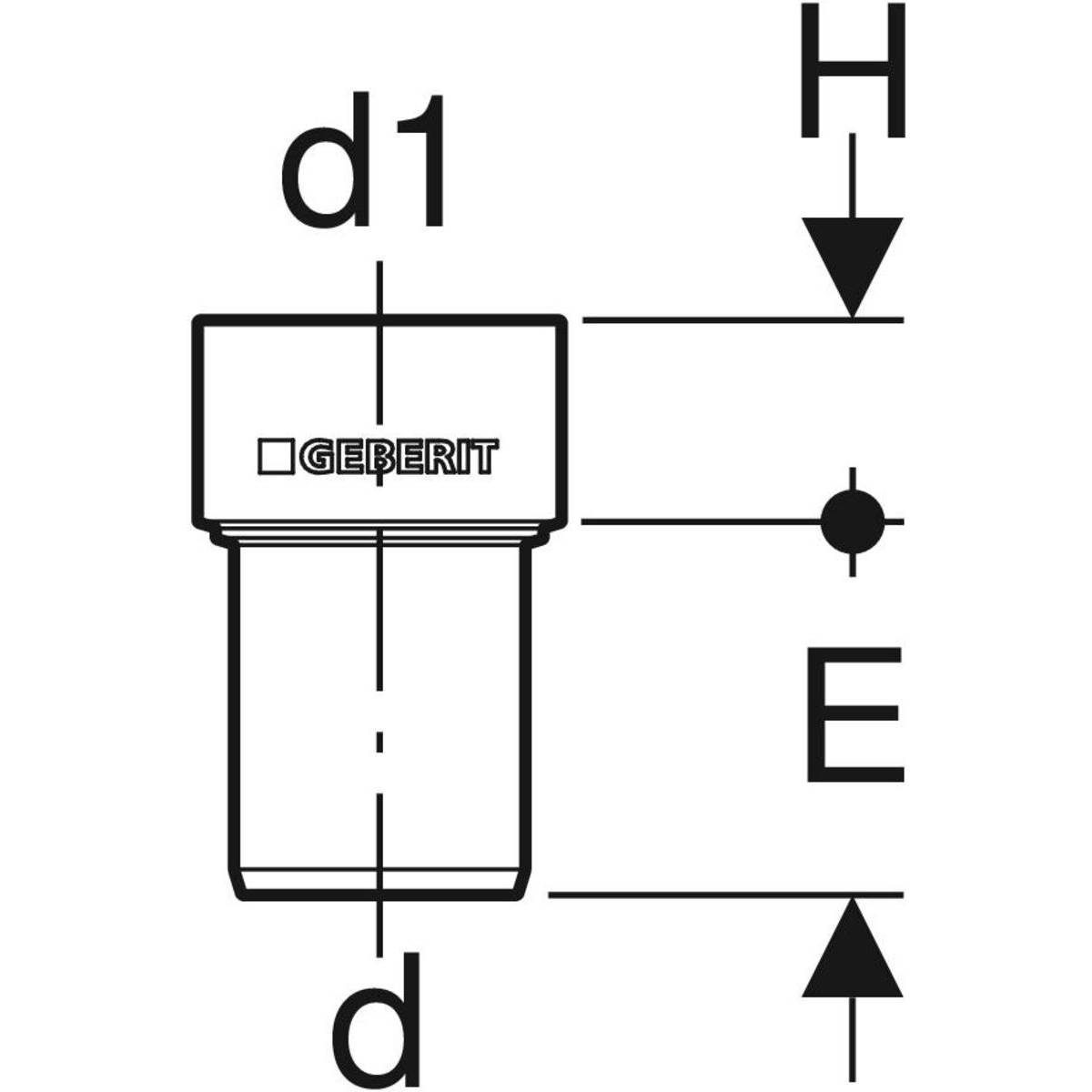Geberit Silent-PP Anschlussstutzen d50/58mm, 1 Stk.
