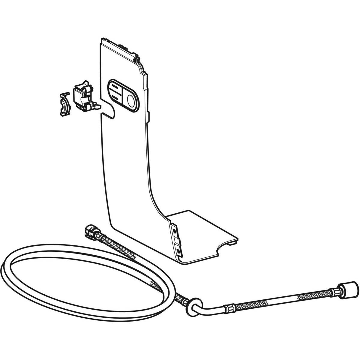 Geberit Wasseranschlusset AquaClean weiß-alpin, für WC-Komplettanlage