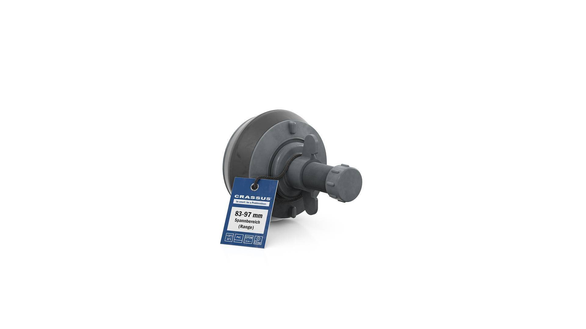 Crassus Schnellverschlussstopfen CSV 90 PVC, 83-97mm