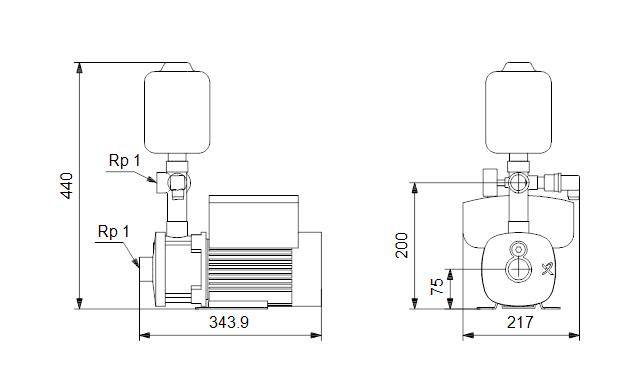 Grundfos Druckerhöhungsanlage CMBE3-62, 1 Stk.