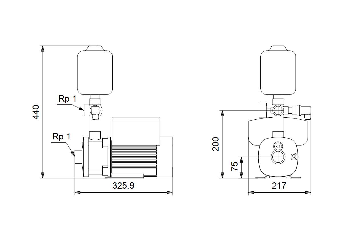 Grundfos Druckerhöhungsanlage CMBE3-62, 1 Stk.