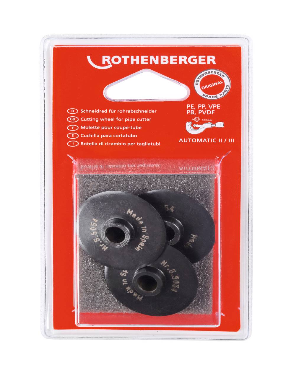 ROTHENBERGER Ersatzschneidrad, 3 Stück - 055054D