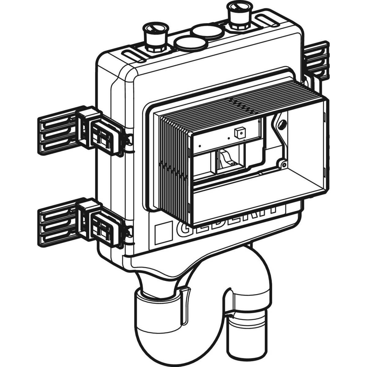 Geberit Hygienespülung HS30, 2 Wasseranschlüsse, DN 50, 48,5x8,7cm, 616271001