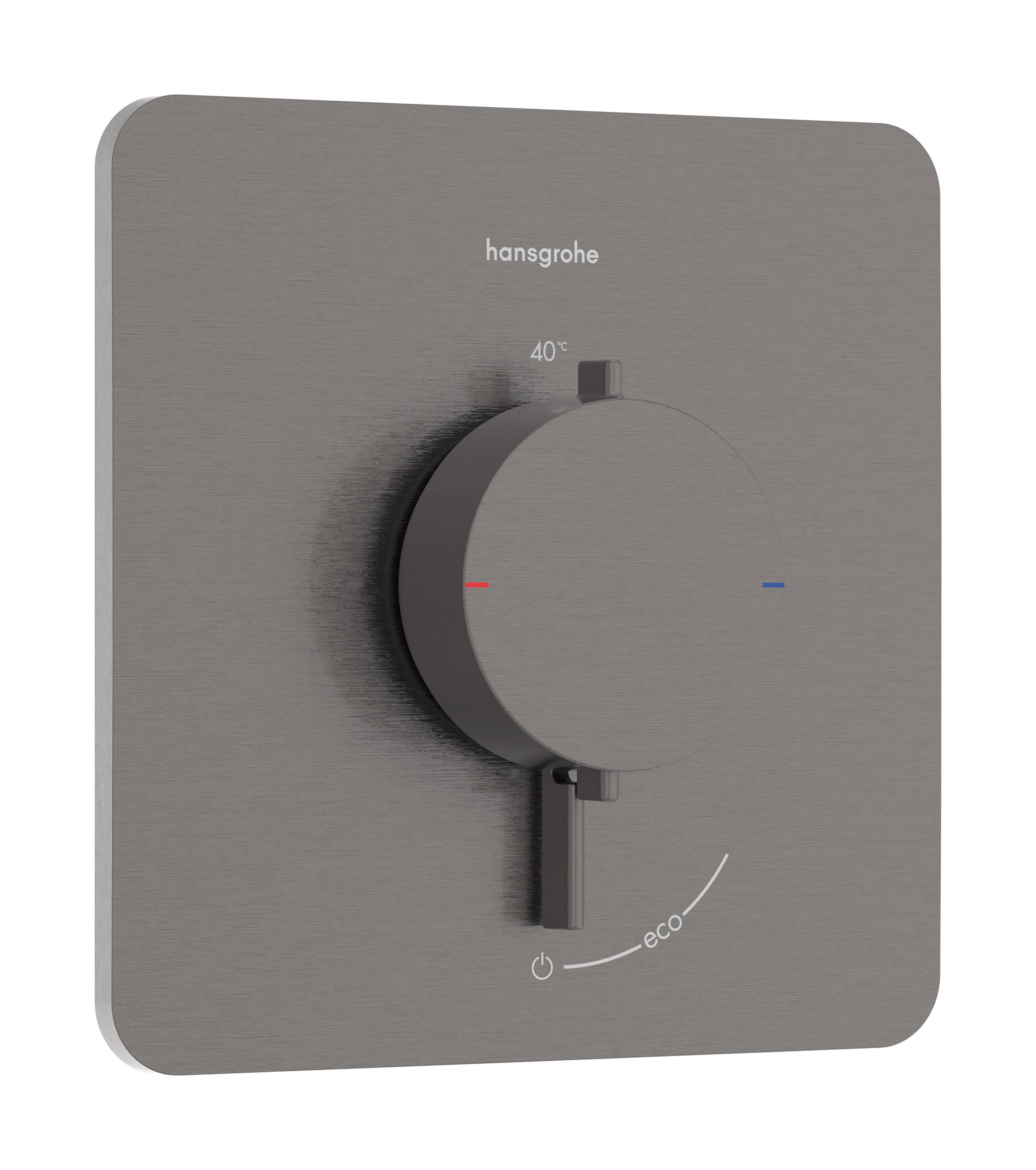 hansgrohe Ecostat Comfort Q Thermostat Unterputz für 1 Verbraucher, Brushed Black Chrome