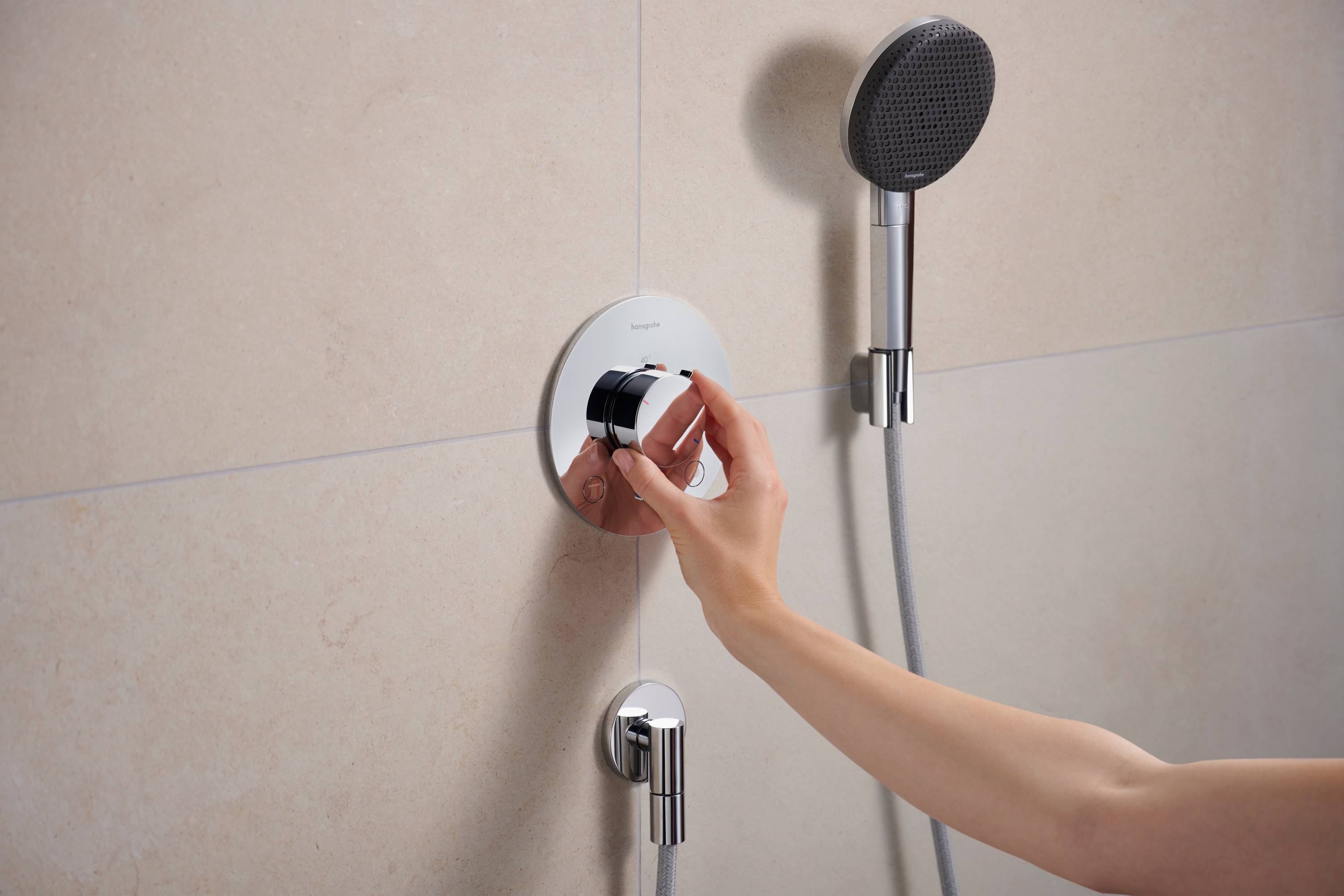 hansgrohe Ecostat Comfort S Thermostat Unterputz für 2 Verbraucher, Chrom