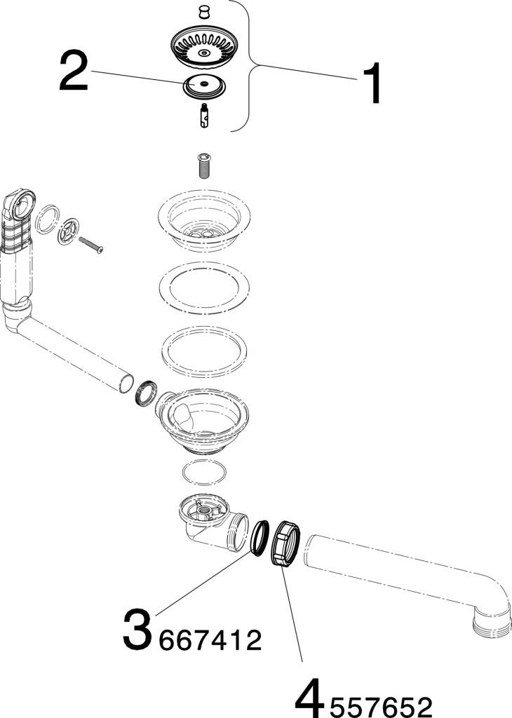 Viega Ablaufventilset 7139.152, Kunststoff, Weiß