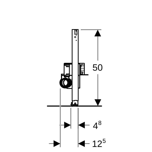 Geberit Duofix 2025 Duschelement H50cm, d50, 1 Stk.