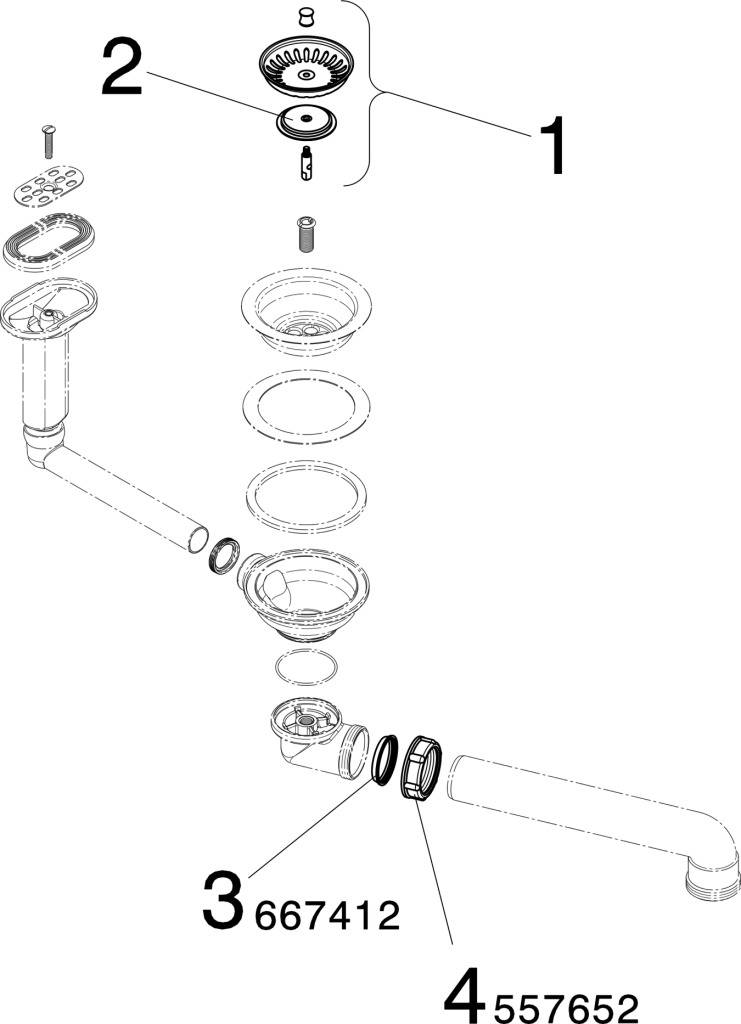 Viega Ablaufventilset 7139.153, Kunststoff, Weiß