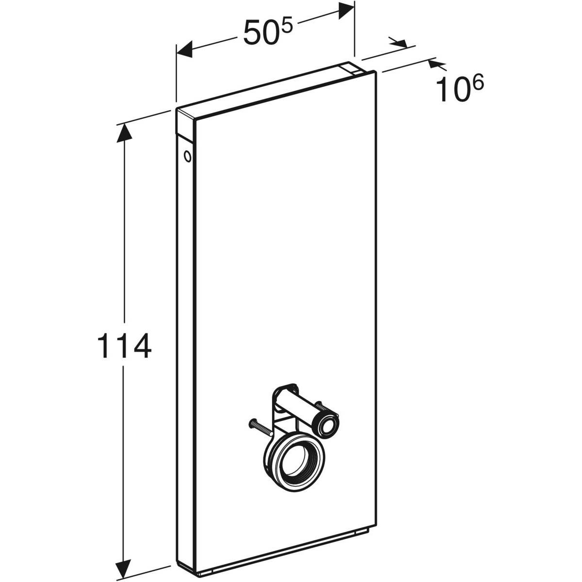 Geberit Monolith WC114 Wand-WC Glas weiss, 1 Stk.
