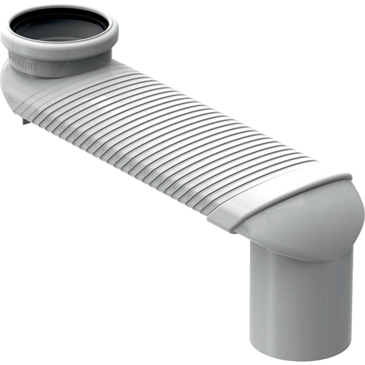 Geberit Versprungbogen für Stand-WC, 90mm, ABS, 131199111