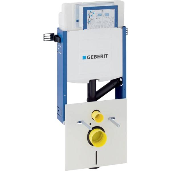 Geberit Kombifix Element für Wand-WC 108cm, mit Sigma Unterputzspülkasten 12cm, Geruchsabsaugung Abluft