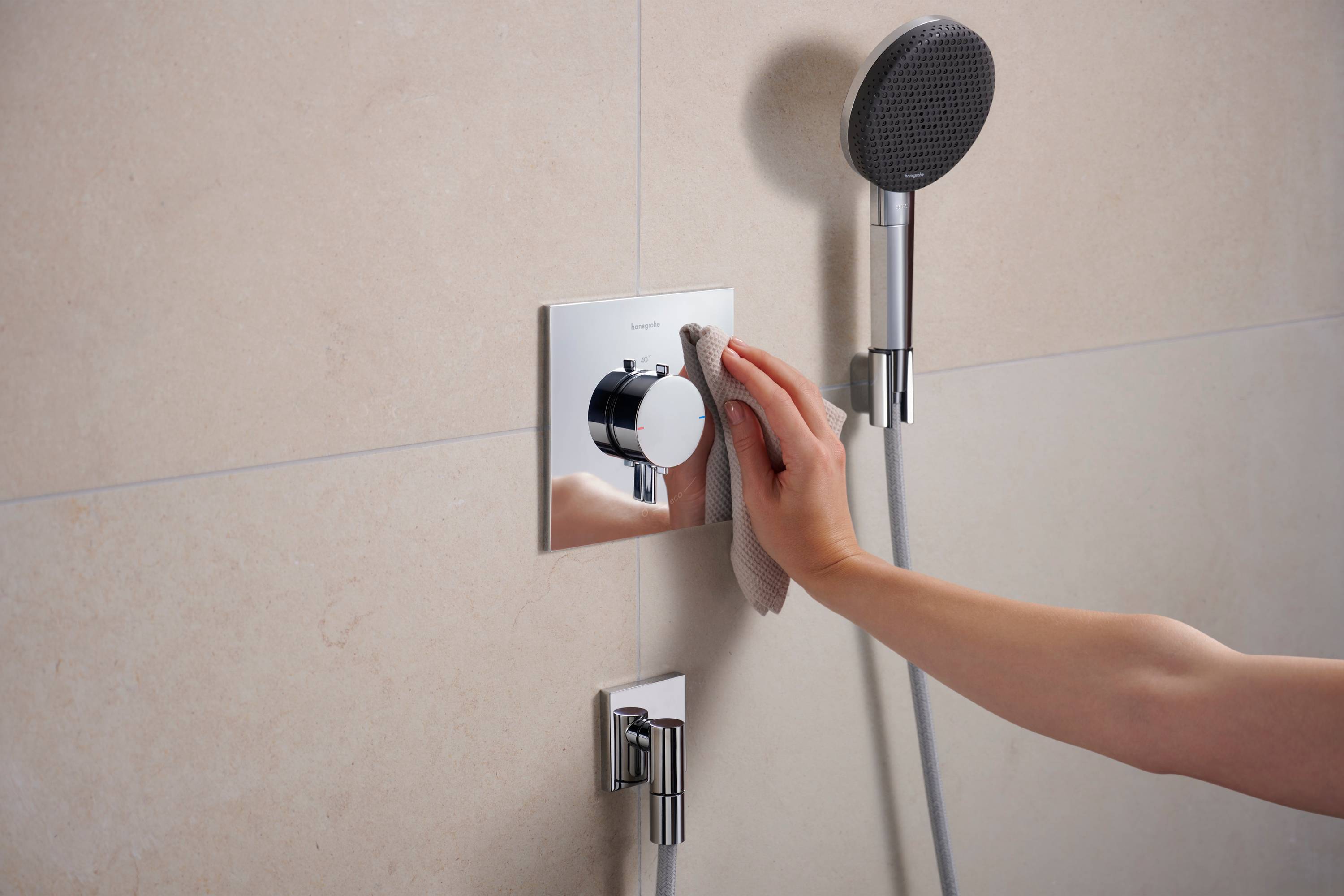 hansgrohe Ecostat Comfort E Thermostat Unterputz für 1 Verbraucher, Chrom