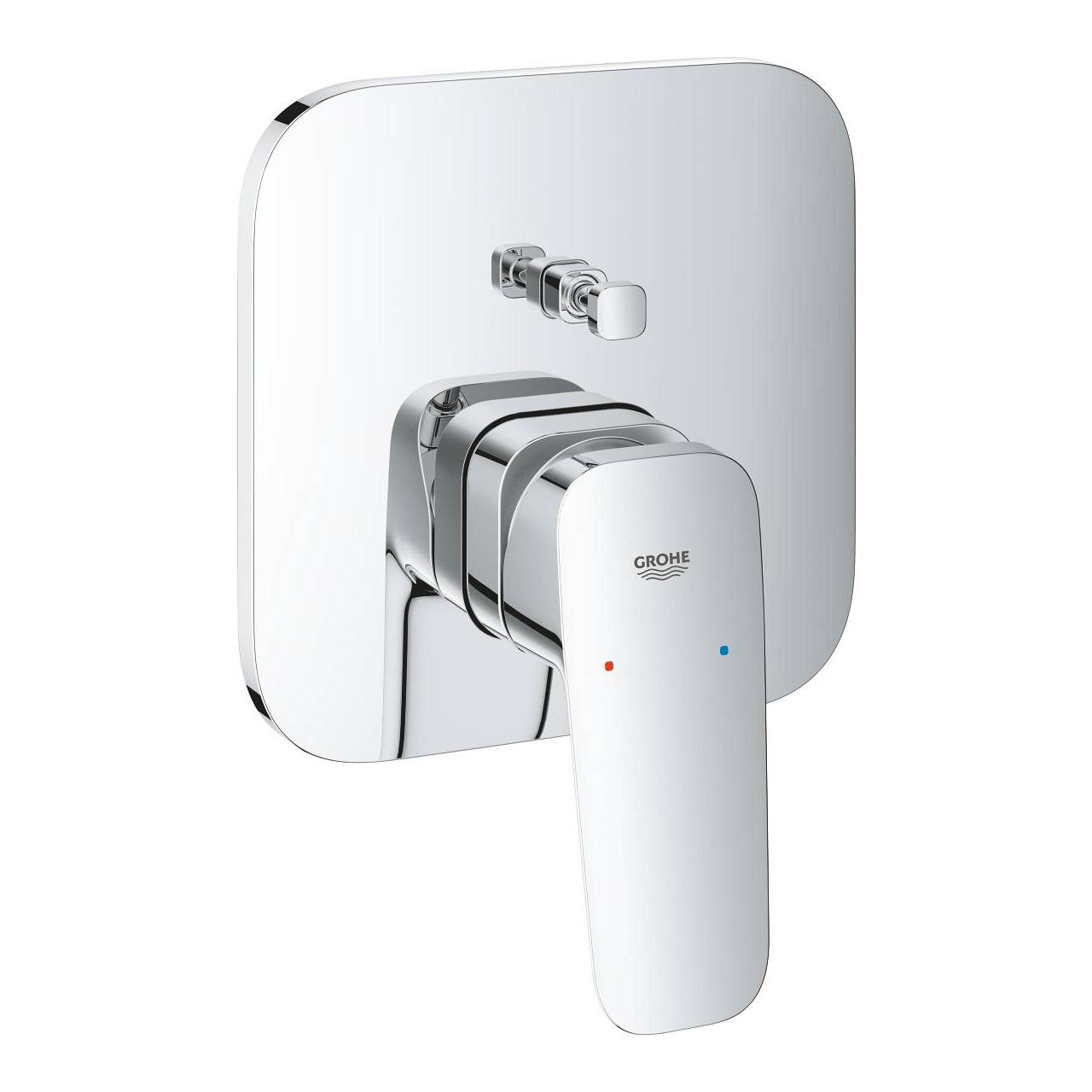 Grohe Cubeo Einhand-Wannenbatterie, Fertigmontageset für Rapido SmartBox, mit Umstelleinheit, Chrom, 1017780000