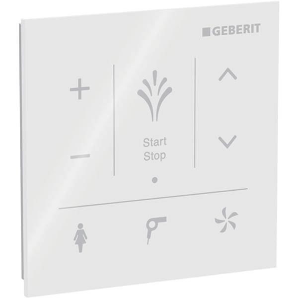 Geberit Wandbedienpanel AquaClean, Bluetooth, Glas, Weiß, 147038SI1