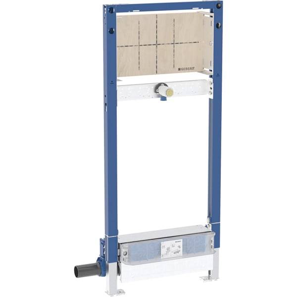Geberit Duofix Element für Dusche, 130cm Metall-/Holzständerw., Wandablauf, Wandarmatur UP, Estrichhöhe am Einlauf