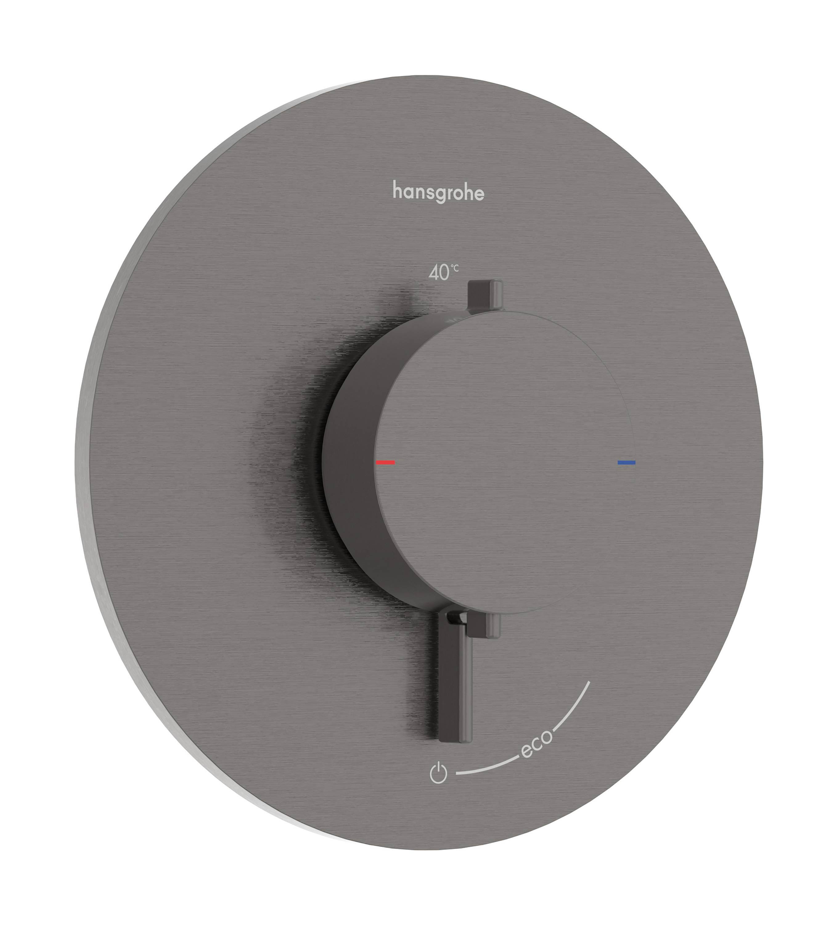 hansgrohe Ecostat Comfort S Thermostat Unterputz für 1 Verbraucher, Brushed Black Chrome