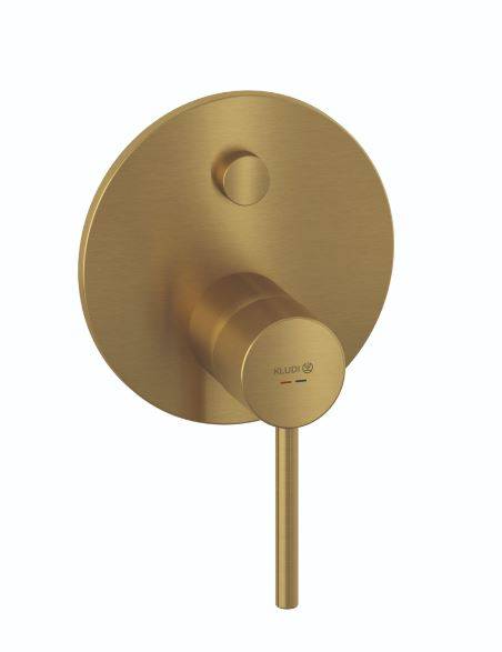 KLUDI BOZZ UP-Wafü-/Br.-EHM Push Set m. Funktionseinh.,f. 88022 Brushed Gold