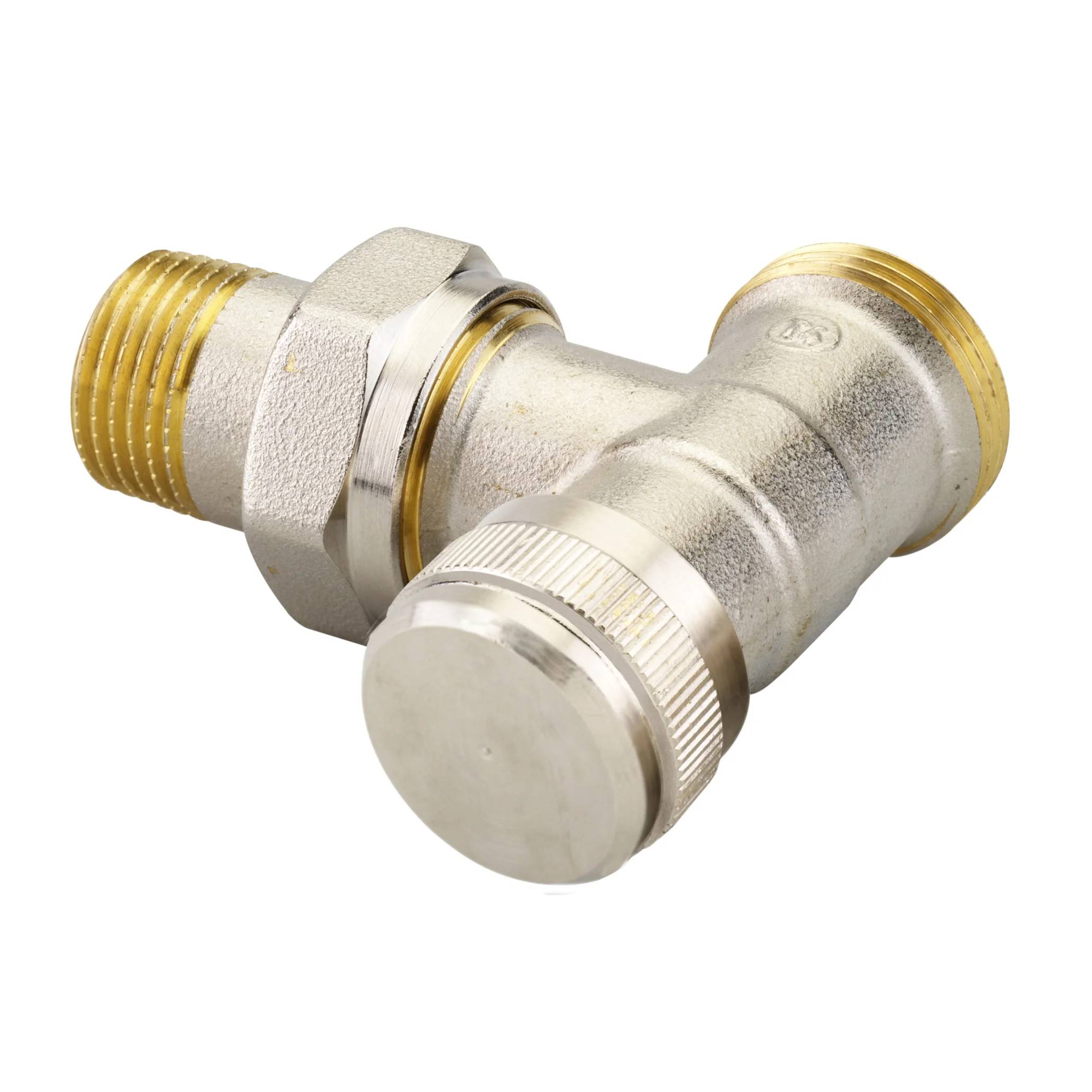 Danfoss Rücklaufverschraubung RLV 15 G 3/4" AG, Eckausführung, vernickelt