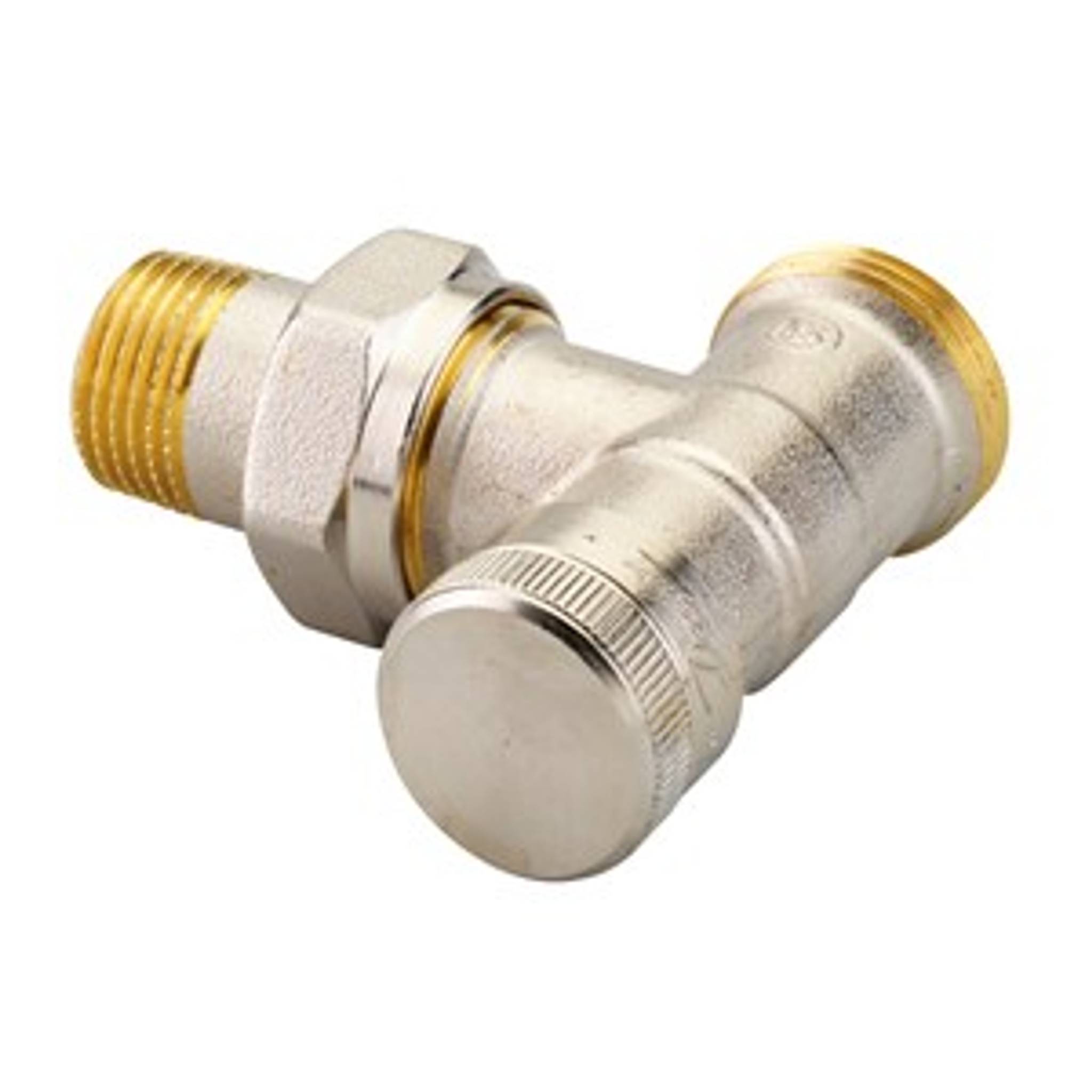 Danfoss Rücklaufverschraubung RLV 15 G 3/4" AG, Eckausführung, vernickelt