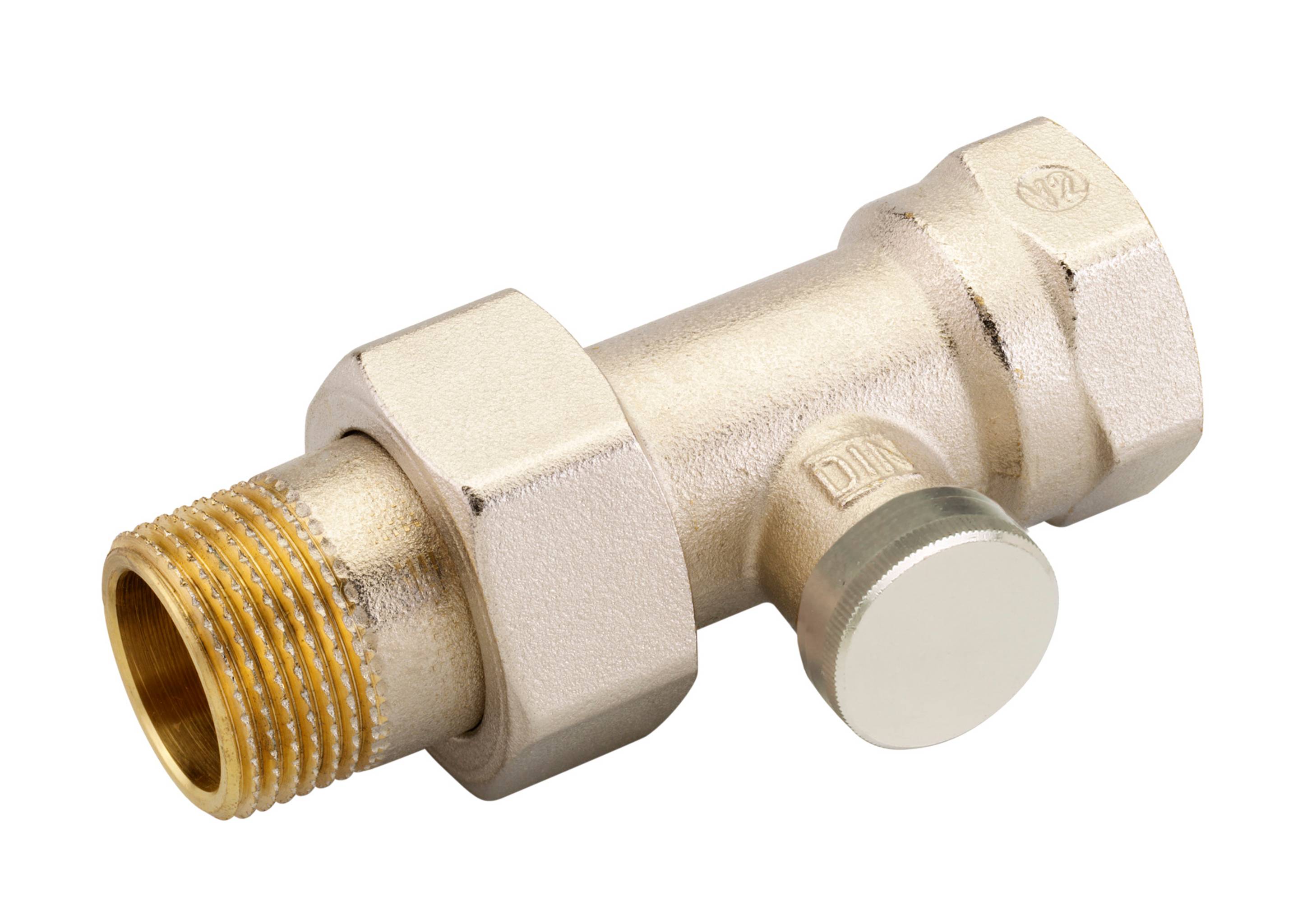 Danfoss RLV-S 20 Rücklaufverschraubung R 3/4, Durchgang, absperrbar, 1 Stk.