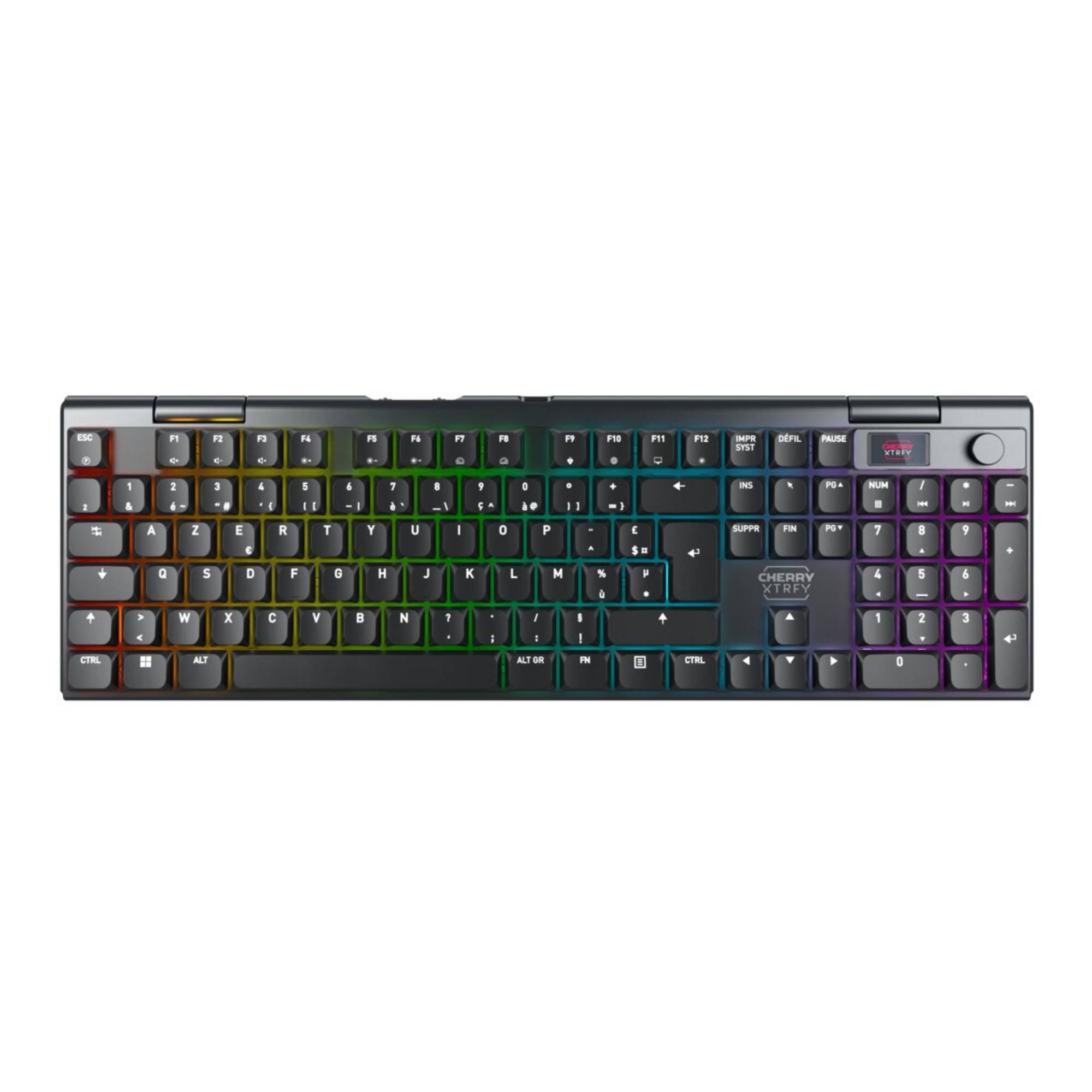 Cherry XTRFY MX 10.1 Wireless, Verkabelt & Kabellos, USB + RF Wireless + Bluetooth, Mechanischer Switch, AZERTY, RGB-L