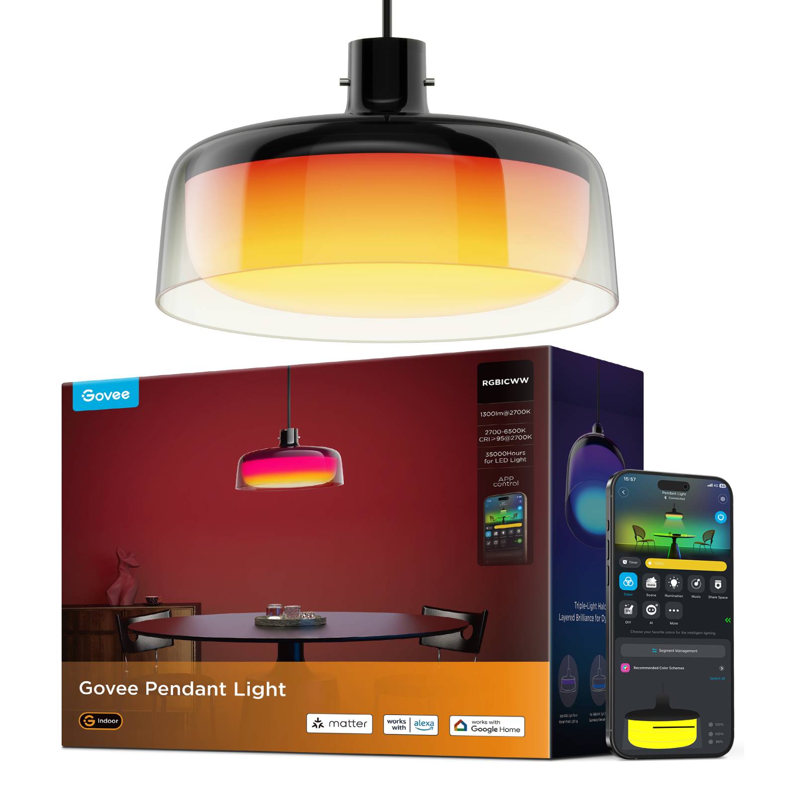 Govee Pendant light 30 x 30 17.1 cm*