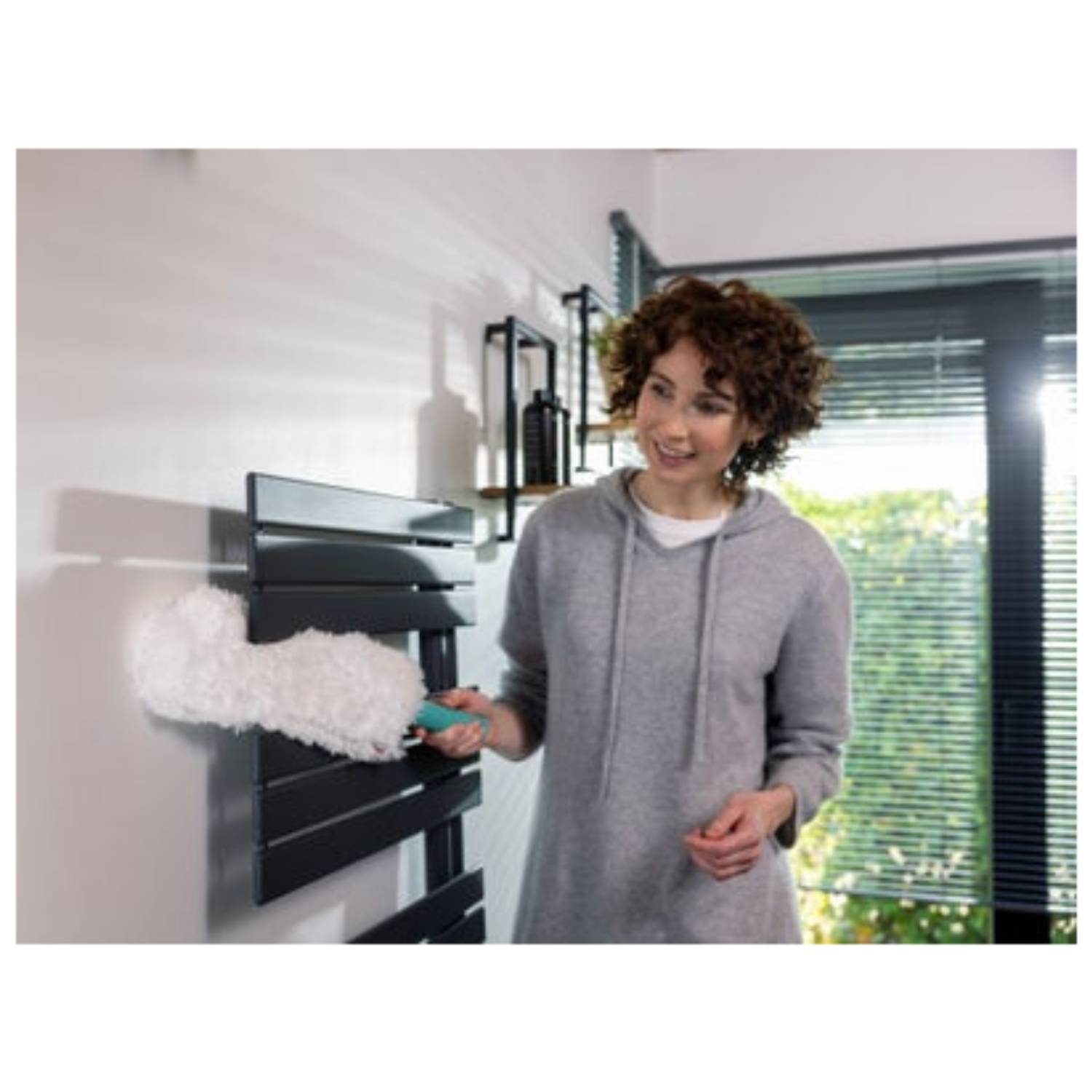 Leifheit SUPERDUSTER XL, Mikrofaserstaubtuch, Mikrofaser, Türkis, Weiß, Kunststoff