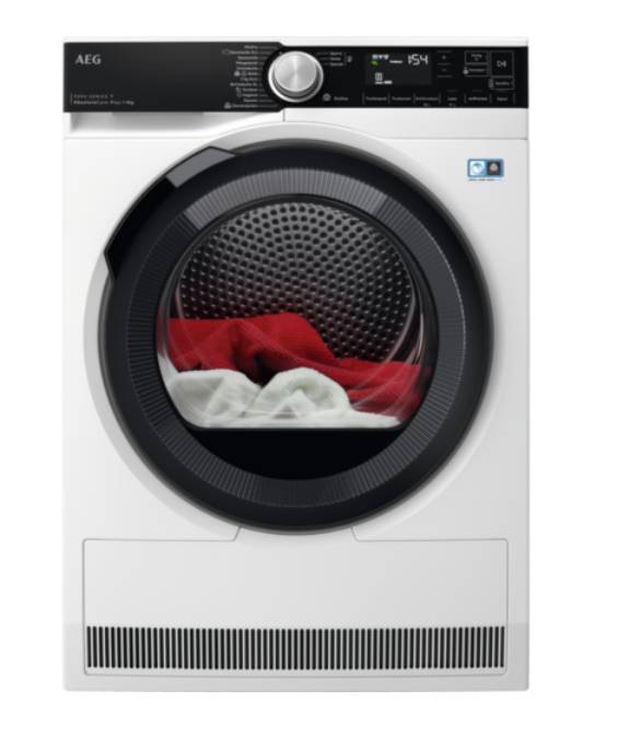 AEG Power Solutions AEG Series 9000 TR9W80690, Freistehend, Frontlader, Wärmepumpe, Weiß, Drehregler, Rechts
