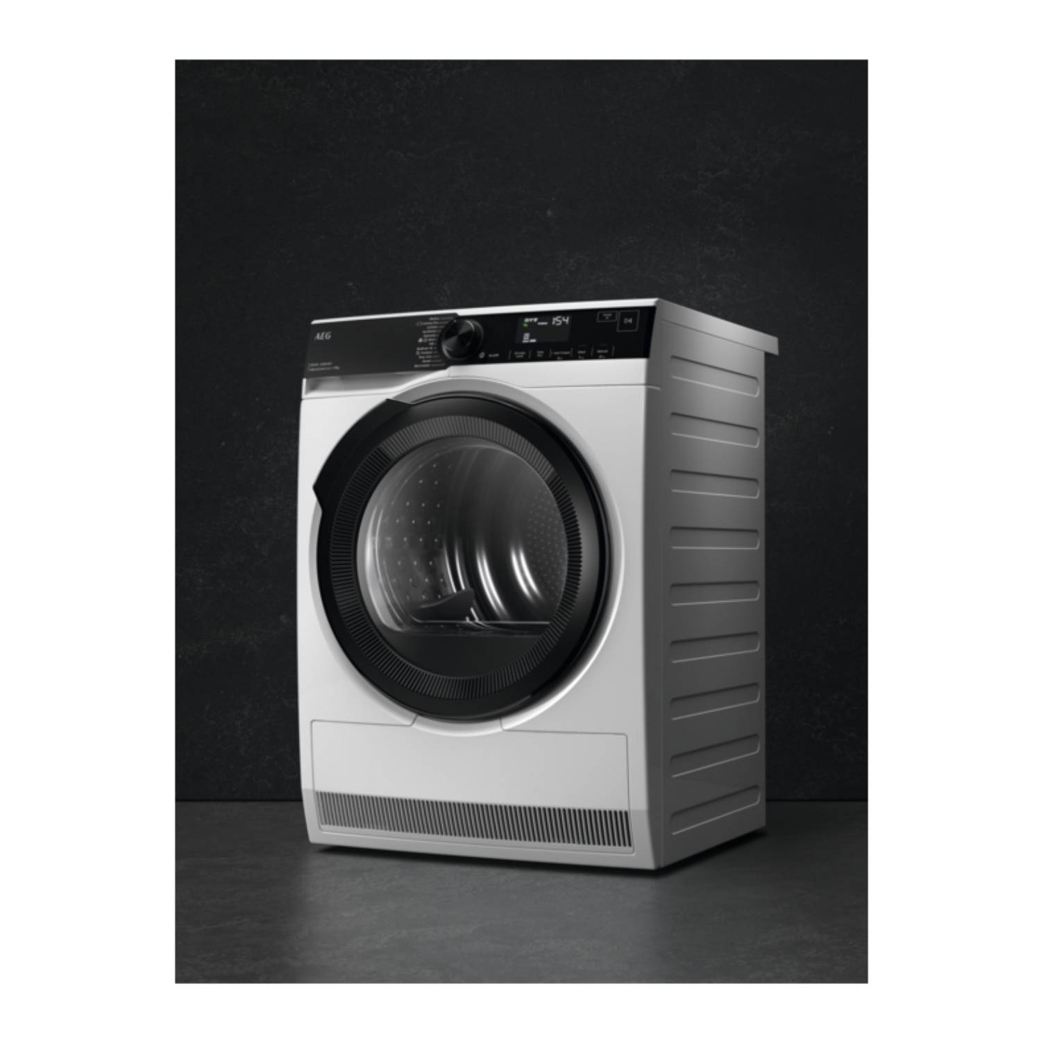 AEG Power Solutions AEG Series 9000 TR9W75780, Freistehend, Frontlader, Wärmepumpe, Weiß, Drehregler, Berührung, Rechts